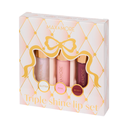 Coffret Triple Shine Lip Set 3 Gloss à Lèvres - Max&More