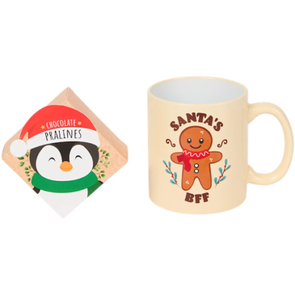 Mug de Noël avec Chocolats Pralinés – Édition Festive