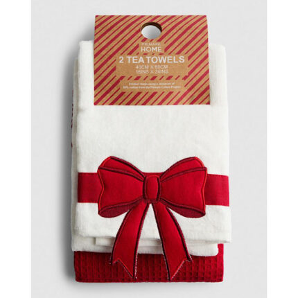 Duo de torchons Noël à motif appliqué