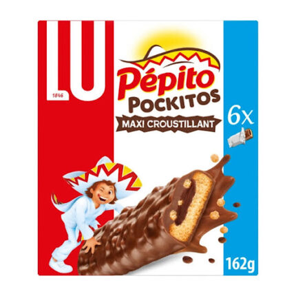 Biscuits maxi croustillant au chocolat Pépito Pockitos - LU 162g