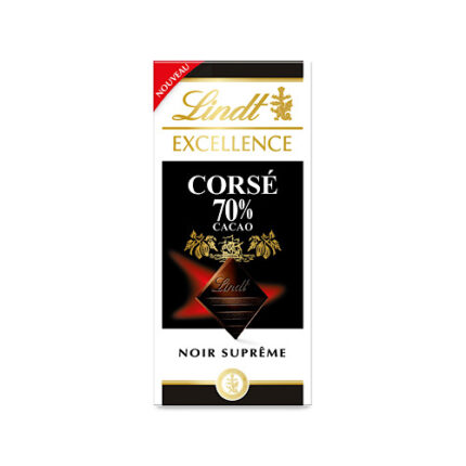 Tablette chocolat noir corsé 70% cacao Excellence – Lindt 100g