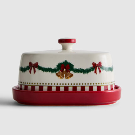 Beurrier a motifs cloches de noel
