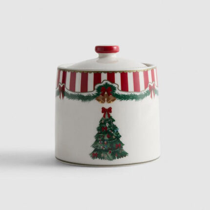 Sucrier a motif sapin de noel
