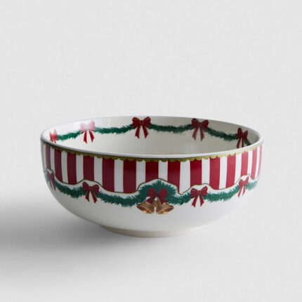 Bol ou saladier a motifs cloches de noel